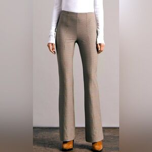 Rag & Bone Simone Plaid Flare Pant
Size US 6 
Color Beige Plaid
